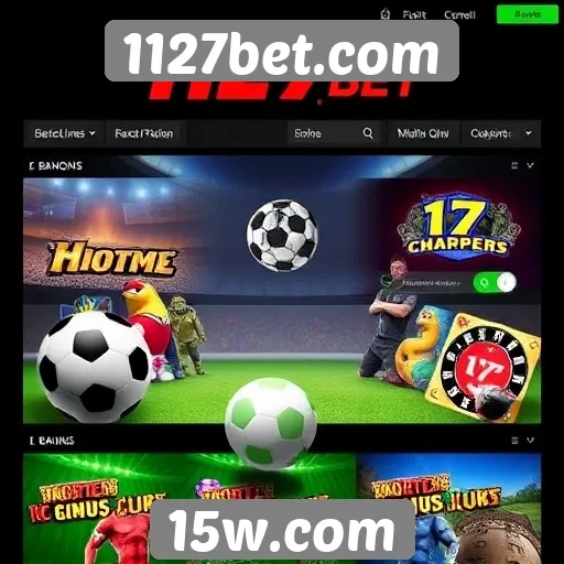 Variedade de jogos disponíveis em 1127bet.com
